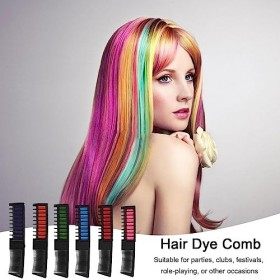 Craie pour cheveux pour | Lavable New Hair Chalk Peigne Teinture temporaire pour cheveux,6 pièces accessoires de craie de che