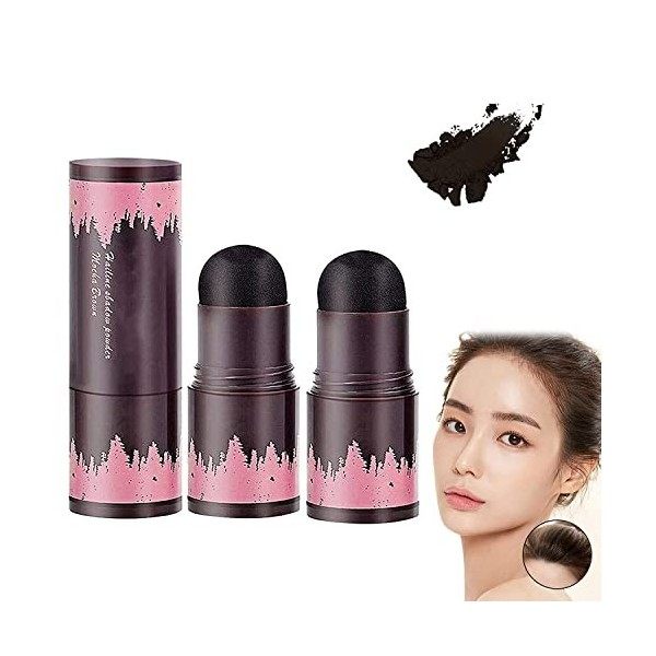 Janenisa Hair Powder, Hairline Powder Stick, 2PCS Hair Shadow Powder Root Touch Up Powder, Waterproof Hair Shading Sponge Pen