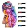 Couleur Cheveux Blond Cendré 6PC cheveux craie peigne temporaire brillant couleur de cheveux colorant pour filles enfants lav