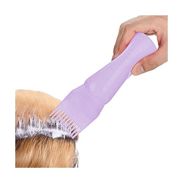 Flacon applicateur de peigne à racines – Brosse applicateur portable | Flacon applicateur de couleur pour cheveux avec échell