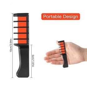 6 Pièces Fluorescente Peigne à Craie pour Cheveux,Cheveux Craie Peignes de Craie Temporaire Dye Couleur de Brosse pour Filles