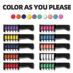 Peigne À Craie pour Cheveux, Teinture Capillaire Temporaire, Peigne de Coloration Temporaire pour Filles Enfants, Fête Danni
