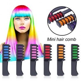 NSWD Peigne À Craie Pour Cheveux, Temporaires Peigne À Craie Pour Les Cheveux - 5 Pièces, Colorations De Cheveux Pour Enfants