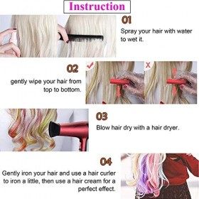 Coloration Cheveux Craie Ensembles Craie de Colorant de Cheveux Lavables Non Toxiques Coloré Cheveux Craies Teinture Cheveux 