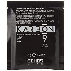 ECHOSLINE Karbon 9 Charcoal Extra Bleach 9T-Poudre décolorante compacte 9 Tons, Multicolor, 35 g Lot de 1 