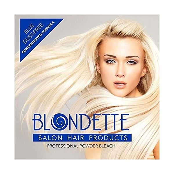 Blondette Salon Professional Poudre décolorante bleue sans poussière 473,6 g