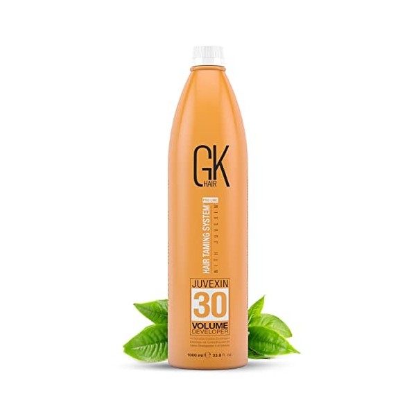 Global Keratin GK HAIR Professional Hair Creme 30 Volume Developer 1000ml for Hair Coloring Bleach - High-Performance Long La