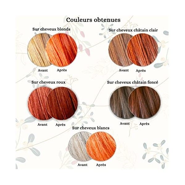 Henné naturel couleur cuivré intense - acajou en poudre - Apporte SOIN, VOLUME et BRILLANCE. EXCELLENTE QUALITÉ poudre extra-