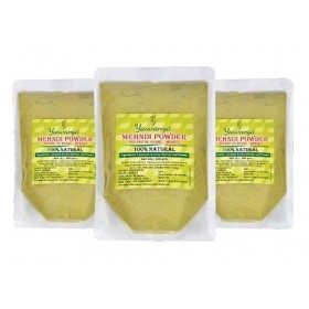 Yauvanya Original indien pur et naturel Mehndi henné pour les cheveux - 3X100 gms