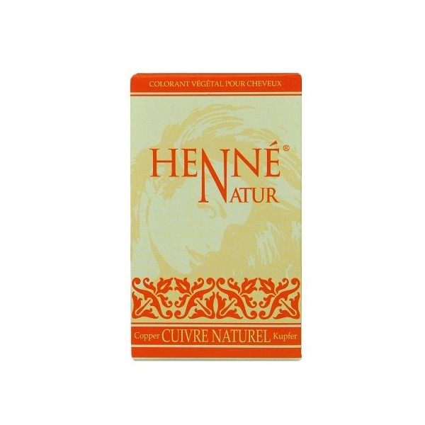 Poudre de henné cuivre pour coloration des cheveux