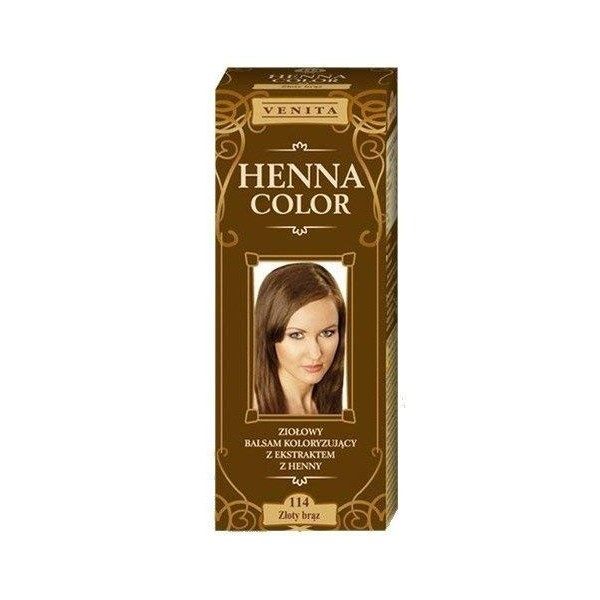 Henna Color - 114 Or Marron Colorants Naturels Pour Cheveux
