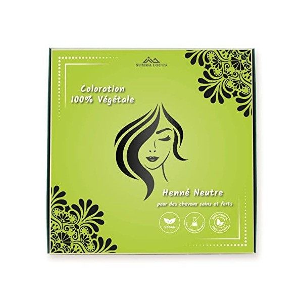 Henné Neutre Cassia obovata leaf powder en poudre fine pour Soin des Cheveux | 100% Naturel et sans Additifs | 100g Qualité