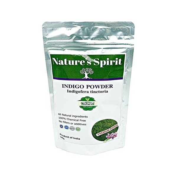 Poudre dindigo 100 % naturelle pour cheveux brun foncé à noir doit être utilisée avec du henna 