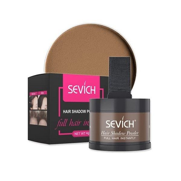 SEVICH Poudre dombre à cheveux - Poudre spéciale racine densifiante pour cheveux avec effet ombré, Poudre anti-cernes pour p