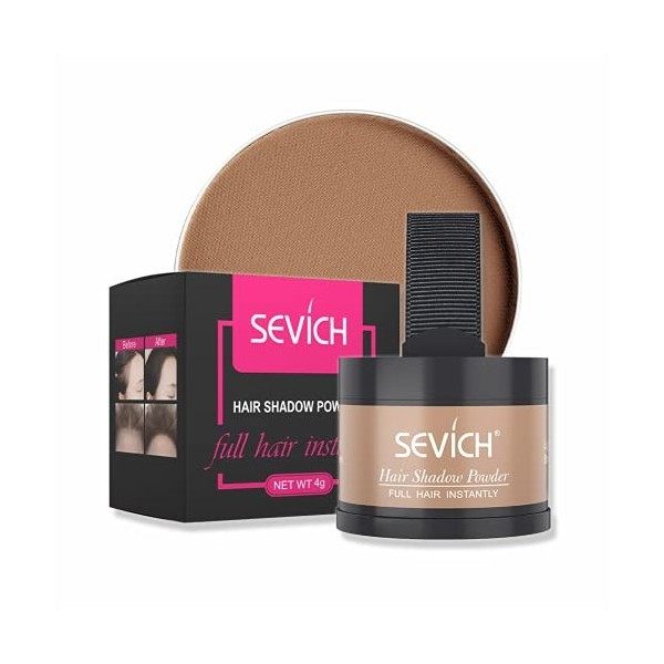 SEVICH Poudre dombre à cheveux - Poudre spéciale racine densifiante pour cheveux avec effet ombré, Poudre anti-cernes pour p