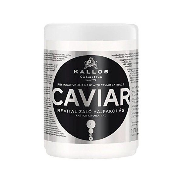 Kallos Caviar Masque Réparateur pour Cheveux, 1 L