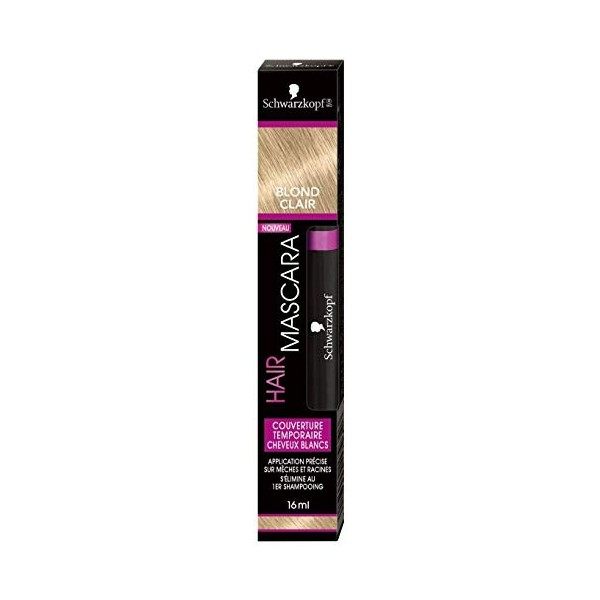 Schwarzkopf - Hair Mascara - Coloration Cheveux Racines Temporaire - Couverture Cheveux Blancs - Mascara pour Cheveux - Blond