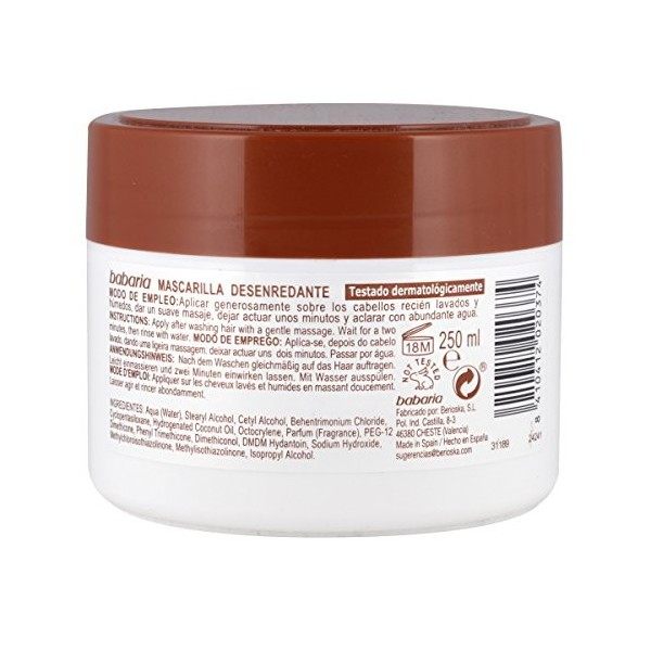 Babaria Aceite de Coco Masque Démêlant 250 ml