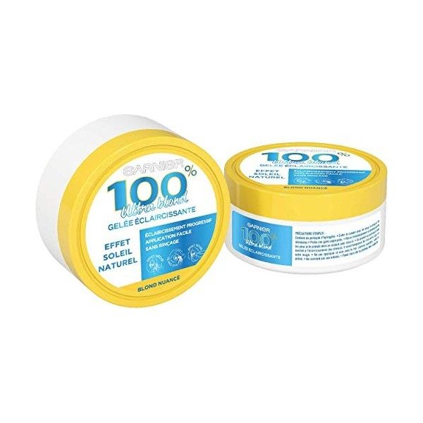 Garnier 100 Pour cent Ultra Blond Gelée Éclaircissante Tie et Dye, 3 Applications Possibles, Effets Soleil, Blond clair, 150 