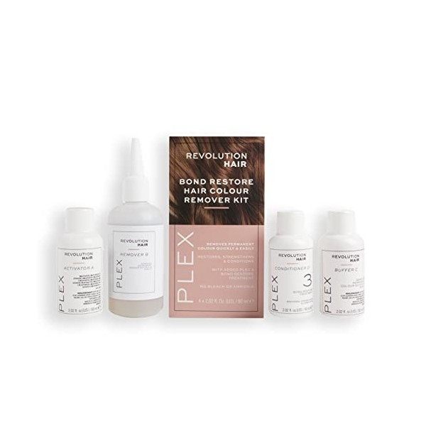 Revolution Haircare London, Hair Colour Remover, Décoloration, Plex, 4x60ml