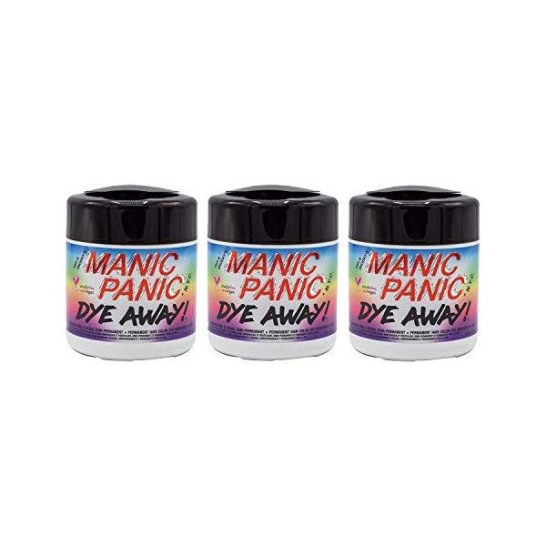 Manic Panic Dye Away Wipe 50 Pack, Vegan, Cruelty Free, Face Wipes for Removing Hair Dye 3 x 63ml