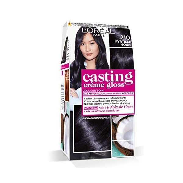 Casting Crème Gloss Coloration 210 Noir Bleuté 160 ml - Lot de 2