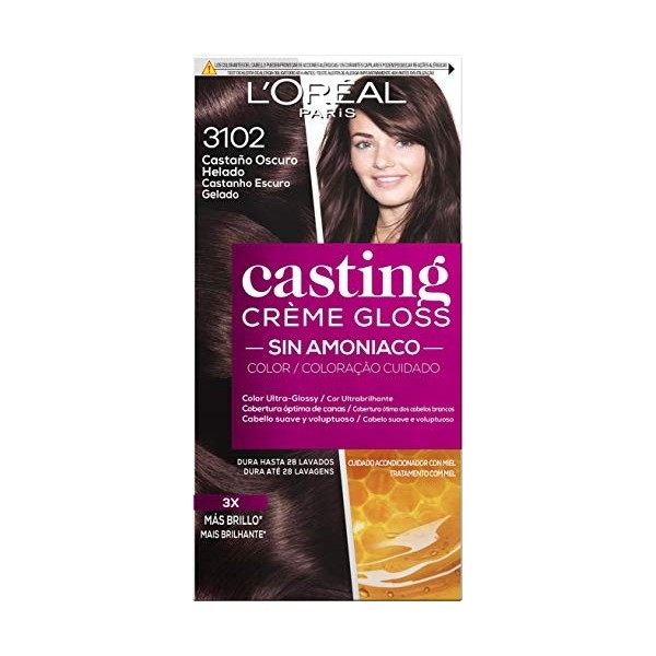 LOreal Paris Casting Creme Gloss Baño De Color 3102 Castaño Oscuro Helado