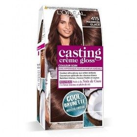 CASTING - Crème Gloss Coloration - Teinte 415 Marron Glacé - Résultat Professionnel - Facile à Utiliser - Cheveux Éclatants -