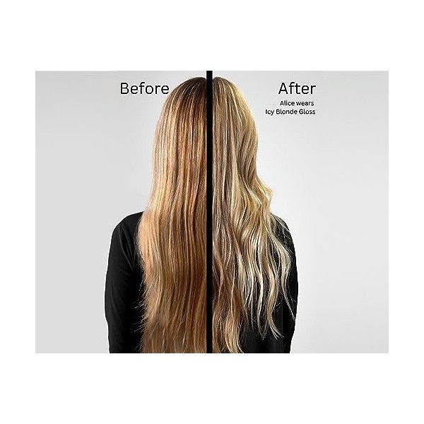 Josh Wood Hair Gloss blond glacé x2 – Gloss semi-permanent rafraîchit et revitalise la couleur des cheveux – Élimine les to