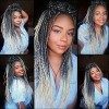 X-Tress Rajout Cheveux Tresse 8pcs Box Braids Meches 60cm Longue Super Doux Tressages Synthétiques 2 Tone Couleurs Vanille Br