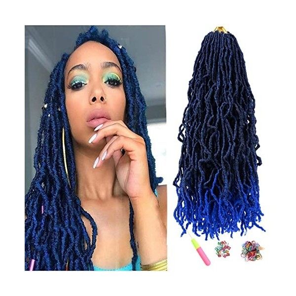 ShowJarlly 7 paquets de nouveaux cheveux au crochet Faux Locs, cheveux de tressage pré-bouclés 18 pouces Extensible New Soft 