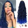 ShowJarlly 7 paquets de nouveaux cheveux au crochet Faux Locs, cheveux de tressage pré-bouclés 18 pouces Extensible New Soft 