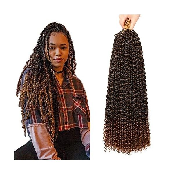 Passion Twist Hair, 7 Packs 36cm Water Wave Crochet Braids Meches for Long Bohemian Hair Tresse ShowJarlly Passion Extensions