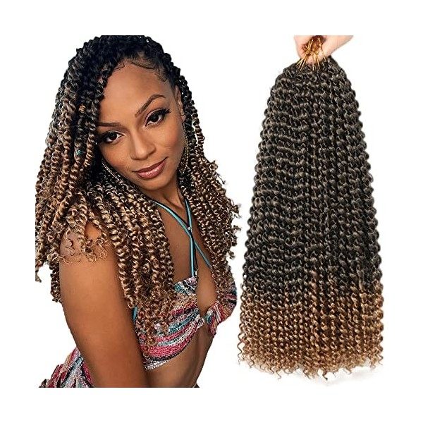 Passion Twist Hair, 7 Packs 36cm Water Wave Crochet Braids Meches for Long Bohemian Hair Tresse ShowJarlly Passion Extensions