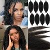 Leeven 16 Pouces Pre Separated Springy Twist Hair for Afro Marley Locs 8 Packs Pre-Fluffed Popping Crochet Hair for Distresse