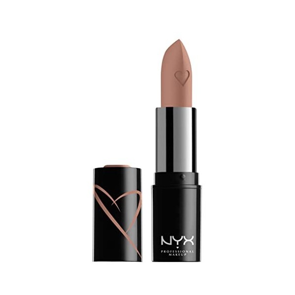 NYX Professional Makeup Rouge à Lèvres Shout Loud Satin, Couleur Ultra-Saturée, Teinte : A La Mode 01 