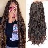 Xtrend 7 Packs 24 Pouces Noir Nu Faux Locs Crochet Tresses Cheveux Synthétiques Pré Boucles Doux Dreadlocks Tressage Cheveux 