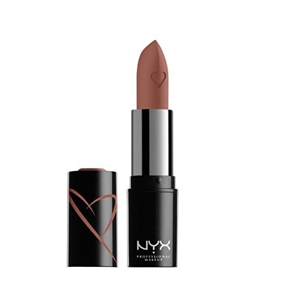 NYX Professional Makeup Rouge à Lèvres Shout Loud Satin, Couleur Ultra-Saturée, Teinte : A La Mode 01 