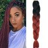 24" Extensions Pour Tresse Jumbo Braid Extension Cheveux au Crochet Tressage synthétique Africaine Lot de 1 Rose 