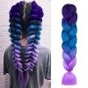 Aomig Rajout Cheveux Tresse, Jumbo Braids Meches, 65cm Extension de Cheveux de Fibre Synthétique pour Crochet Twist Tressage 