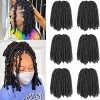 Xtrend 8 Packs 12 Pouces Doux Springy Afro Twist Cheveux Pré-Séparés Spring Twist Hair pour Faux Locs Naturel Noir Marley Twi