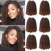 Xtrend 8 Packs 12 Pouces Doux Springy Afro Twist Cheveux Pré-Séparés Spring Twist Hair pour Faux Locs Naturel Noir Marley Twi