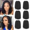 Xtrend 8 Packs 12 Pouces Doux Springy Afro Twist Cheveux Pré-Séparés Spring Twist Hair pour Faux Locs Naturel Noir Marley Twi