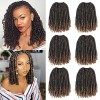 Xtrend 8 Packs 12 Pouces Doux Springy Afro Twist Cheveux Pré-Séparés Spring Twist Hair pour Faux Locs Naturel Noir Marley Twi