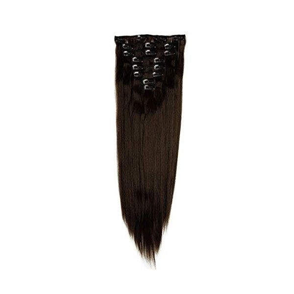 S-noilite - Extension a Clip Cheveux Naturel Clip in Hair Extensions Tête Pleine 8 Bandes 18 Clips 66cm Tout Droit - Blonde d