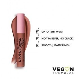 NYX Professional Makeup Rouge à Lèvres Liquide Mat Lip Lingerie XXL, Longue Tenue, Formule Vegan, Sans transfert, Teinte : Ca