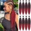 Leeven 8 Packs Pre Stretched Braiding Hair Extension 26 Pouces Yaki Straight Texture Easy Braid Profession Braids for Making 