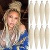 Leeven 8 Packs Pre Stretched Braiding Hair Extension 26 Pouces Yaki Straight Texture Easy Braid Profession Braids for Making 