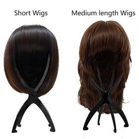 Czemo Lot de 6 Support de Perruque Plastique Porte Perruque Présentoirs Pliables pour Perruques/Chapeaux