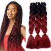 WoWCFyyds Kanekalon Hair Meches Pour Tresses Africaine Rajout Cheveux Tresses 24"Jumbo Braid 3Pièces Extension de Cheveux Tre